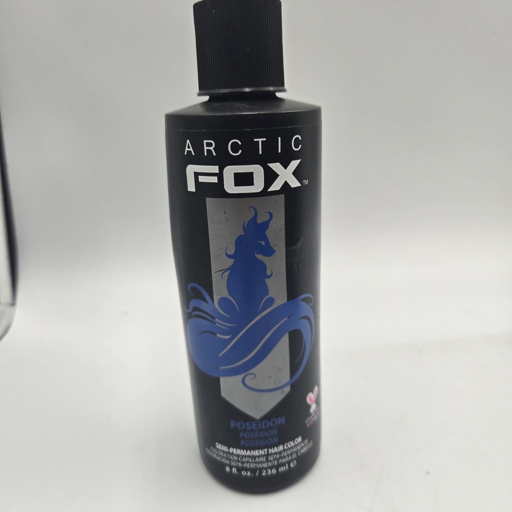 New ARCTIC FOX Semi-Permanent Hair Dye Blue Poseidon Vegan Ammonia-Free 8 Fl Oz